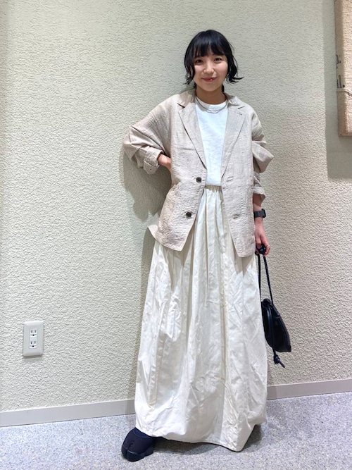 リネンレーヨンテーラードジャケット