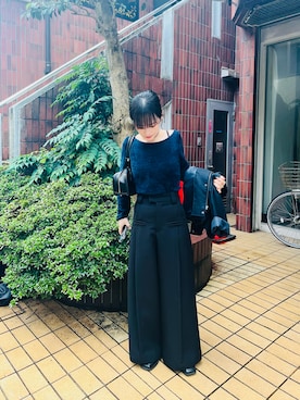 「アイテム（ボストンバッグ）」を使った、あかねさん（レディース・149cm）の秋コーディネート