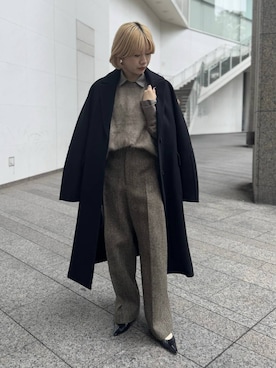「アイテム（チェスターコート）」を使った、AYUMIさん（レディース・159cm・20代）の秋コーディネート