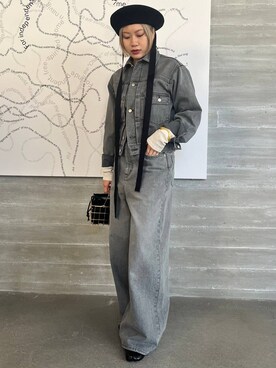 「Chaos（カオス）のアイテム（デニムジャケット）」を使った、AYUMIさん（レディース・158cm）の夏コーディネート