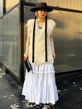 「Chaos（カオス）のアイテム」を使った、AYUMIさん（レディース・159cm）の夏コーディネート