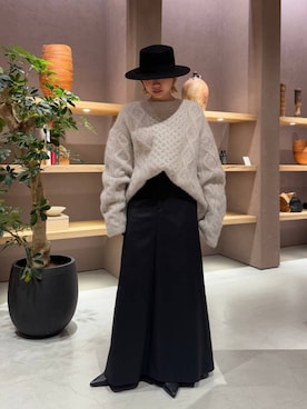 「アイテム（チェスターコート）」を使った、AYUMIさん（レディース・159cm）の秋コーディネート