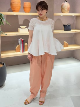 「Chaos（カオス）のアイテム」を使った、AYUMIさん（レディース・159cm）の春コーディネート