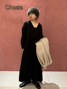 「Chaos（カオス）のアイテム（ワンピース/ドレス）」を使った、AYUMIさん（レディース・158cm）の秋コーディネート