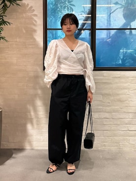 「Chaos（カオス）のアイテム」を使った、AYUMIさん（レディース・159cm）の春コーディネート