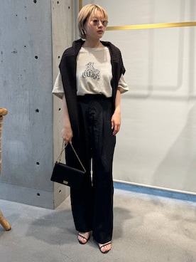 「Chaos（カオス）のアイテム（サンダル）」を使った、AYUMIさん（レディース・158cm）の春コーディネート