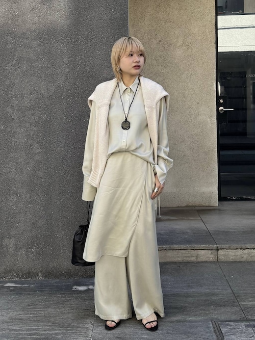 Chaos(カオス)/シルクコンリリーショートカーディガン 【セットアップ