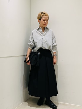 「アイテム（スカート）」を使った、piさん（レディース・148cm）の秋コーディネート