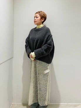 「アイテム（ブーツ、シルバー系）」を使った、piさん（レディース・149cm）の冬コーディネート