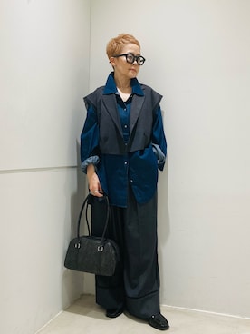 「アイテム（ボストンバッグ）」を使った、piさん（レディース・148cm）の夏コーディネート
