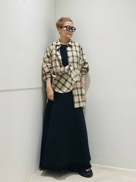 「長袖シャツ」｜piさん（レディース・149cm）の夏コーディネート