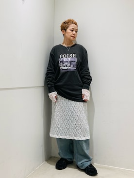 「SENSE OF PLACE by URBAN RESEARCH（センスオブプレイスバイアーバンリサーチ）のアイテム（Tシャツ/カットソー）」を使った、piさん（レディース・148cm）の秋コーディネート