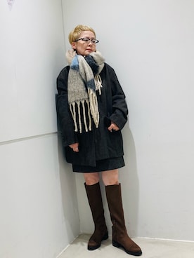 「アイテム（マフラー）」を使った、piさん（レディース・148cm）の秋コーディネート