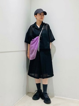「SMELLY（スメリー）のアイテム（キャップ）」を使った、piさん（レディース・149cm）の夏コーディネート