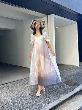 「アイボリー」｜Hinariさん（レディース・161cm）の夏コーディネート