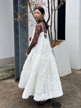 「アイテム（ドレス）」を使った、Hinariさん（レディース・161cm）の秋コーディネート