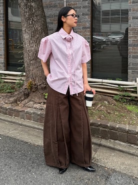 「NUEF （ヌエフ）のアイテム」を使った、Hinariさん（レディース・161cm）の夏コーディネート