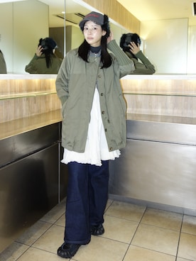 「MOUSSY（マウジー）のアイテム」を使った、Hinariさん（レディース・161cm）の秋コーディネート