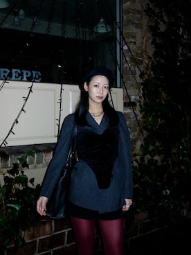 「PAGEBOY（ページボーイ）のアイテム（帽子）」を使った、Hinariさん（レディース・161cm）の春コーディネート