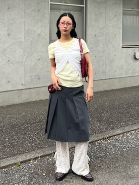「GAP（ギャップ）のアイテム」を使った、Hinariさん（レディース・161cm）の春コーディネート