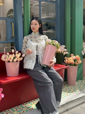 「コルセット」｜Hinariさん（レディース・161cm）の春コーディネート