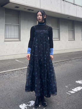 「アイテム（ワンピース/ドレス）」を使った、Hinariさん（レディース・161cm・20代）の冬コーディネート