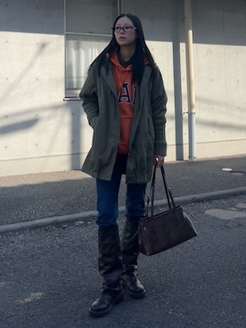 「GAP（ギャップ）のアイテム（トップス）」を使った、Hinariさん（レディース・161cm）の冬コーディネート