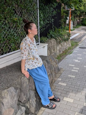 「アイテム（サンダル）」を使った、shimako0000さん（レディース・158cm）の夏コーディネート