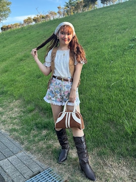 「アイテム（ブーツ）」を使った、Bettyさん（レディース・150cm）の夏コーディネート