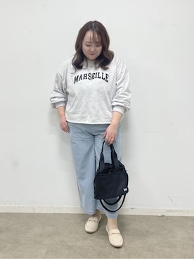 「Lee（リー）のアイテム（バッグ）」を使った、Risaさん（レディース・155cm）の冬コーディネート