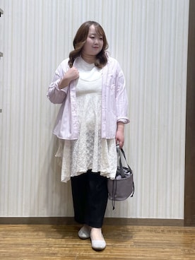 「Lee（リー）のアイテム（バッグ）」を使った、Risaさん（レディース・155cm）の春コーディネート