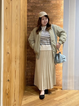 「INDIVI（インディヴィ）のアイテム」を使った、Risaさん（レディース・155cm）の冬コーディネート