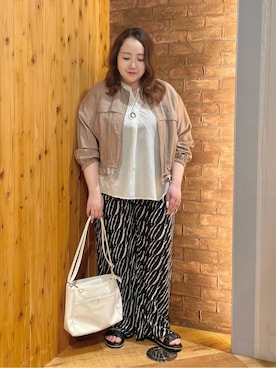 「DRESKIP（ドレスキップ）のアイテム」を使った、Risaさん（レディース・155cm）の春コーディネート