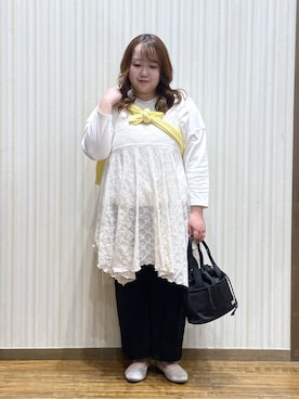 「Lee（リー）のアイテム（バッグ）」を使った、Risaさん（レディース・155cm）の春コーディネート