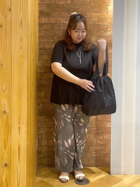 「SHOO・LA・RUE（シューラルー）のアイテム（トートバッグ）」を使った、Risaさん（レディース・155cm）の夏コーディネート