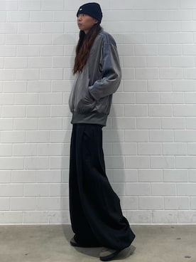 「アイテム（ジャージ、グレー系）」を使った、KOさん（メンズ・174cm）の秋コーディネート