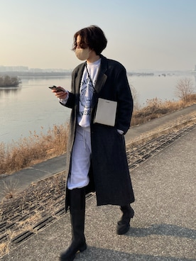 「ジョガーパンツ」｜ｎａｏさん（レディース・167cm）の冬コーディネート