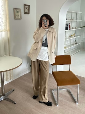 「アイテム（ステンカラーコート）」を使った、ｎａｏさん（レディース・167cm）の秋コーディネート