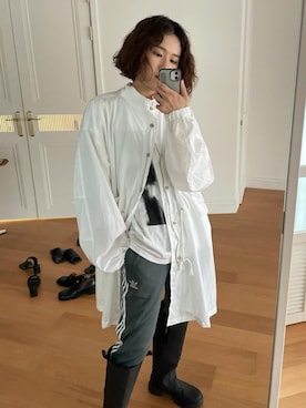 「ウィンドブレーカー」｜「アイテム（モッズコート）」を使った、ｎａｏさん（レディース・167cm）の秋コーディネート