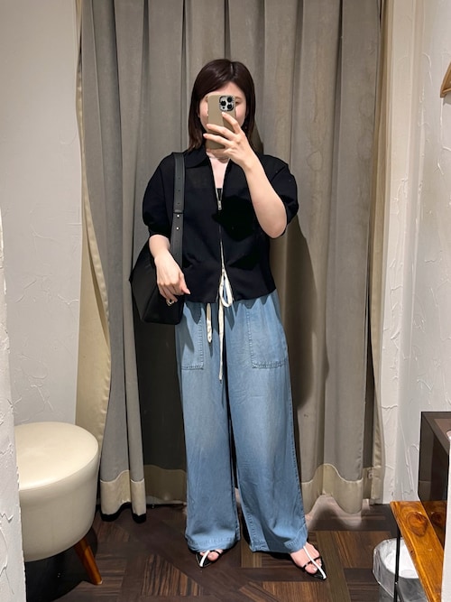 【抜け感】セミシアーZIPポロニット
