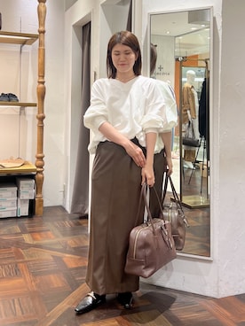 「RIVE DROITE（リヴドロワ）のアイテム（その他シューズ）」を使った、アカネさん（レディース・155cm）の秋コーディネート