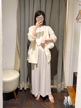「アイテム（ボディバッグ/ウエストポーチ）」を使った、アカネさん（レディース・155cm）の夏コーディネート