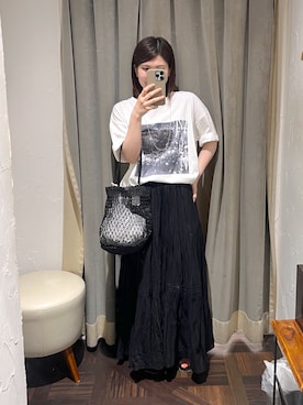 「アイテム（アクセサリー）」を使った、アカネさん（レディース・155cm）の夏コーディネート