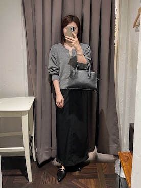 「アイテム（アクセサリー）」を使った、アカネさん（レディース・155cm）の秋コーディネート