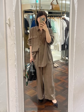 「アイテム（パンプス）」を使った、アカネさん（レディース・155cm）の夏コーディネート