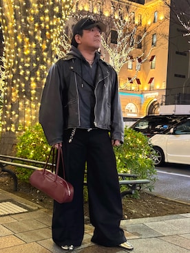 「アイテム（ハンドバッグ）」を使った、はとぽっぽさん（メンズ・170cm）の冬コーディネート