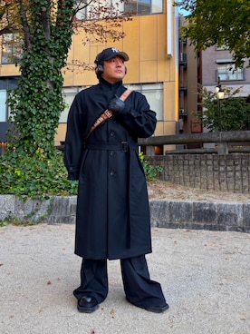 「アイテム（トレンチコート）」を使った、はとぽっぽさん（メンズ・170cm）の冬コーディネート