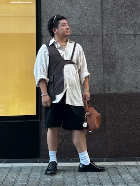 「アイテム（バッグ）」を使った、はとぽっぽさん（メンズ・170cm）の夏コーディネート