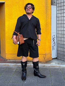 「YOKE（ヨーク）のアイテム」を使った、はとぽっぽさん（メンズ・170cm）の春コーディネート