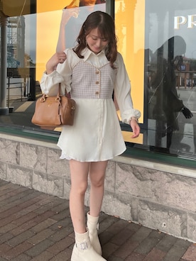 「ROYAL PARTY（ロイヤルパーティー）のアイテム（トップス）」を使った、hannnnnnna5さん（レディース・157cm）の秋コーディネート